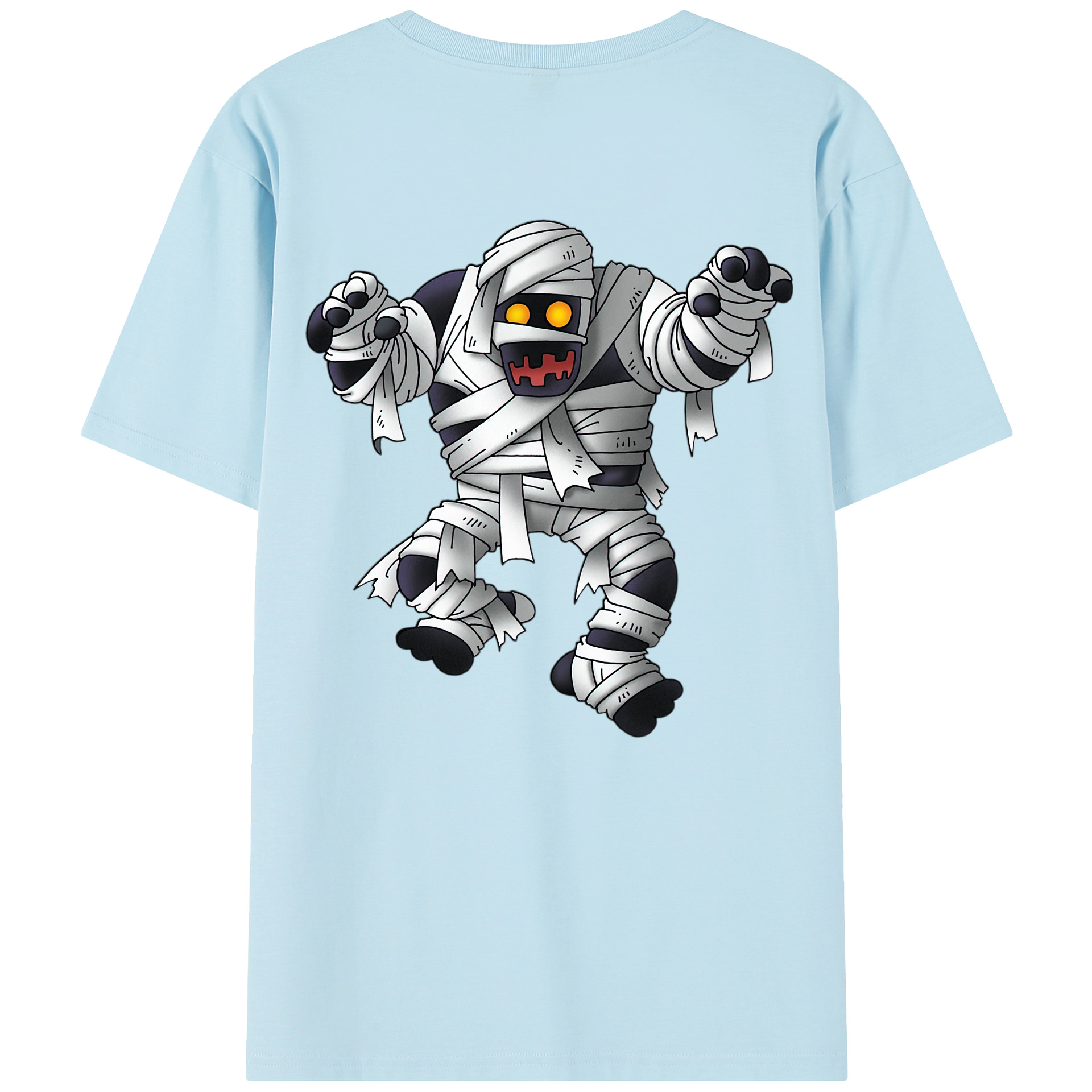 （画像用） ドラゴンクエスト Doragon Kuesuto Dragon Quest 綿100％半袖Tシャツ（背面プリント）